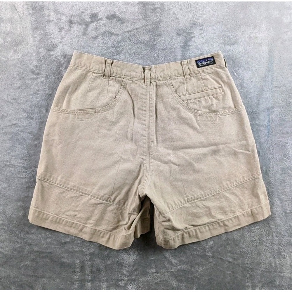 Patagonia Stand Up Shorts Mens 32 Beige Organic Cotton Canvas 6" Inseam 57227
